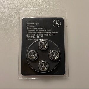 🆕 Mercedes Benz valve caps set of 4 black